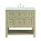 James Martin Vanities 36'' Single Vanity, Whitewashed Oak w/ 3 CM Lime Delight Quartz Top 330-V36-WWO-3LDL - alternate 1